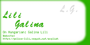 lili galina business card